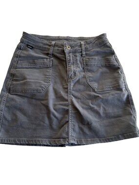 Kuhl Women's 0 Grey Mini Denim Skirt Casual Gorpcore Summer